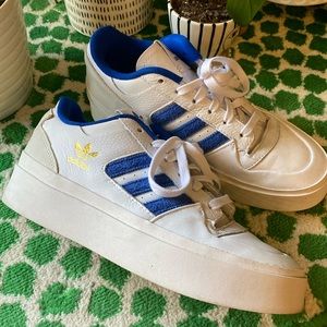 (WMNS) Adidas Forum Bonega Shoes 'Cloud White / Royal Blue' GX4414 Size 10.5